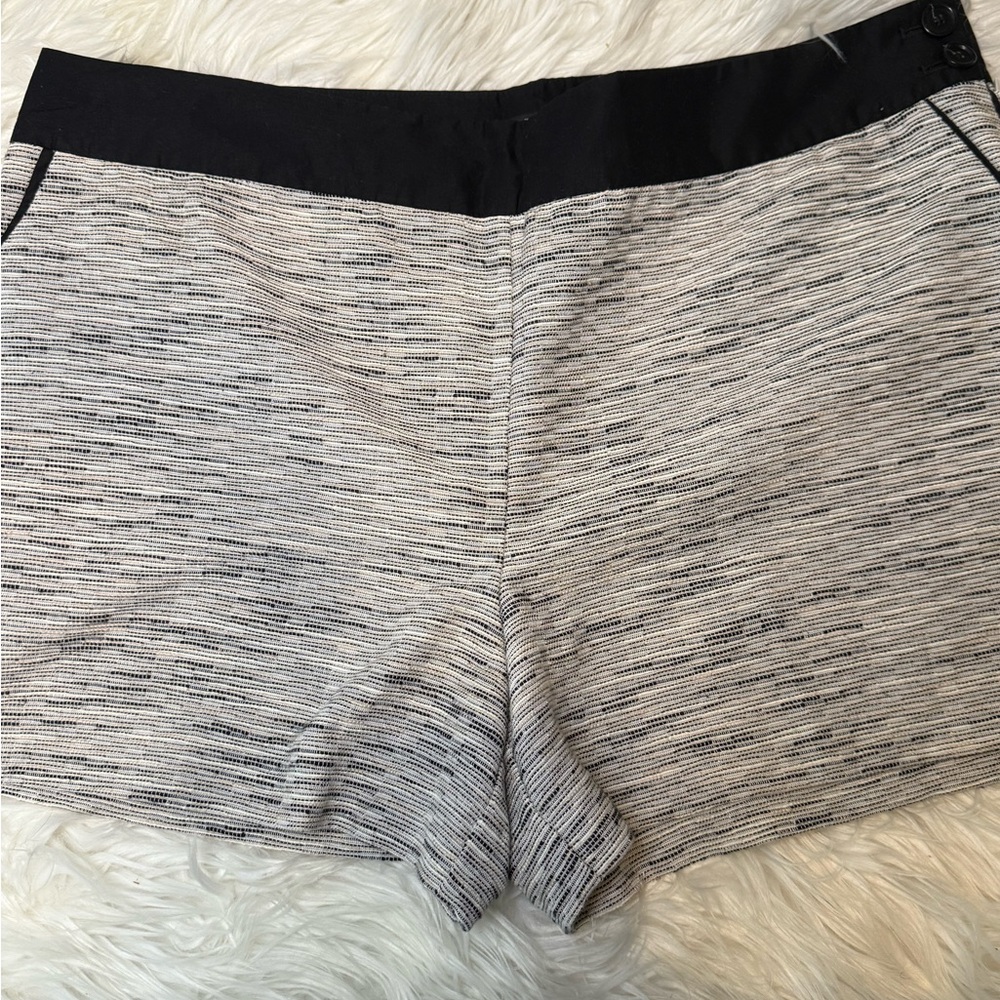 LOFT High Waist Black and Gray Athletic Shorts